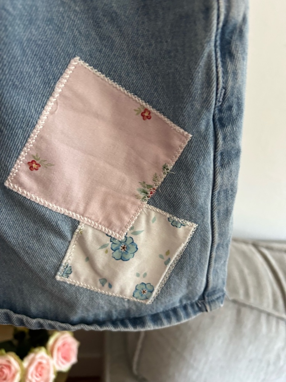 Dolls Kill X Holly Hobbie Denim Patch Mini Skirt S - Picture 10 of 10